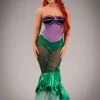Womens Deluxe Little Mermaid Ariel Costume 2 Womens Deluxe Little Mermaid Ariel Costume -Halloween Fans Shop womens deluxe mermaid costume 86903