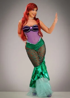 Womens Deluxe Little Mermaid Ariel Costume -Halloween Fans Shop womens deluxe mermaid costume 86903 02