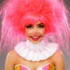 Womens Messy Neon Pink Clown Wig -Halloween Fans Shop womens deluxe neon pink clown wig
