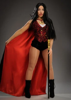 Womens Halloween Deluxe Dracula Vampire Costume