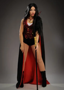 Womens Halloween Deluxe Dracula Vampire Costume -Halloween Fans Shop womens deluxe vampire costume 86937 02