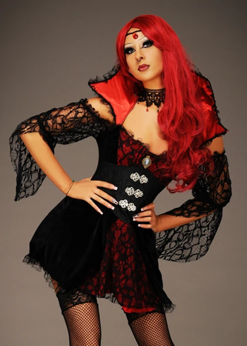 Womens Gothic Victorian Vampire Costume 6 Womens Gothic Victorian Vampire Costume - Image 4