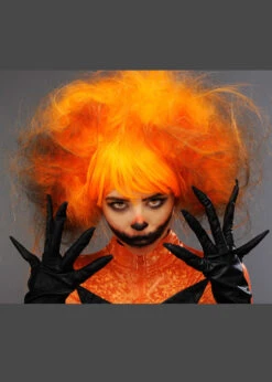 Womens Halloween Evil Pumpkin Orange Wig 6 Womens Halloween Evil Pumpkin Orange Wig -Halloween Fans Shop womens gothic pumpkin wig 02