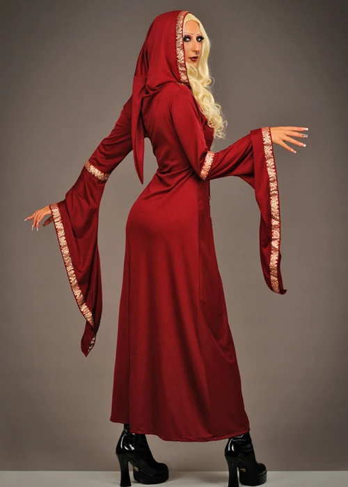 Womens Hocus Pocus Sarah Burgundy Witch Costume 7 Womens Hocus Pocus Sarah Burgundy Witch Costume - Image 5