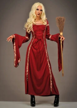 Womens Hocus Pocus Sarah Burgundy Witch Costume 13 Womens Hocus Pocus Sarah Burgundy Witch Costume -Halloween Fans Shop womens hocus pocus sarah costume 83772 05