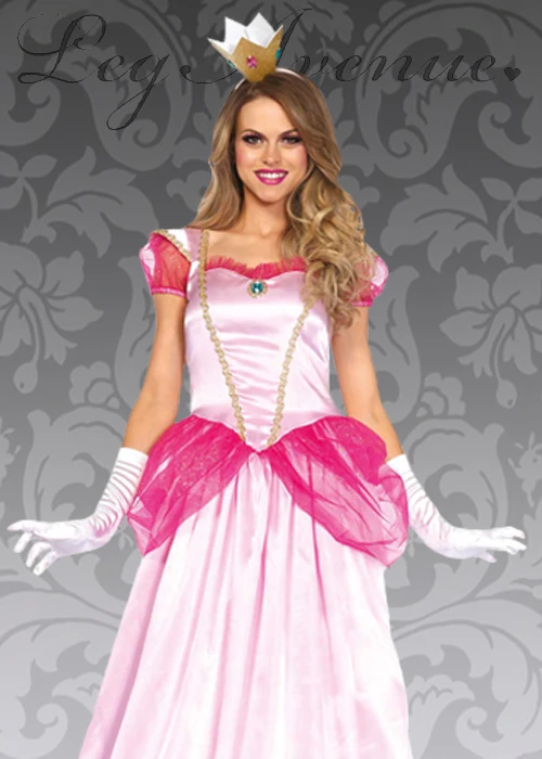 Leg Avenue Long Classic Pink Princess Costume 4 Leg Avenue Long Classic Pink Princess Costume - Image 2