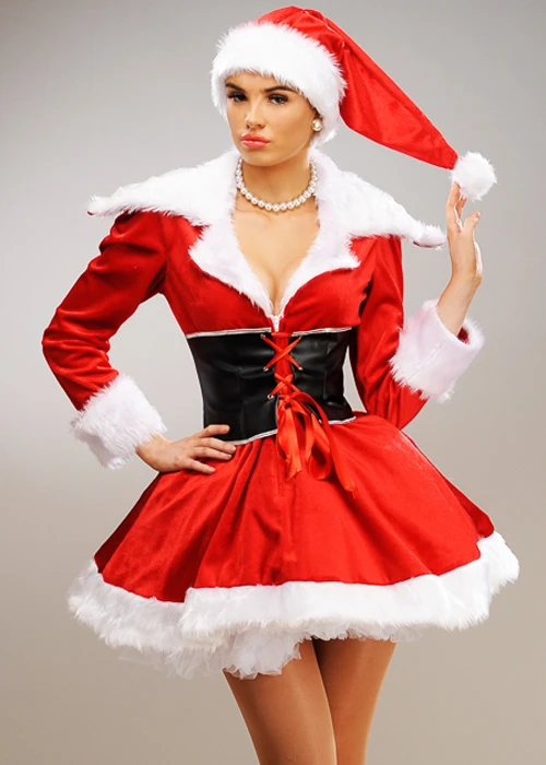 Womens Martha May Style Red Christmas Costume 4 Womens Martha May Style Red Christmas Costume - Image 2