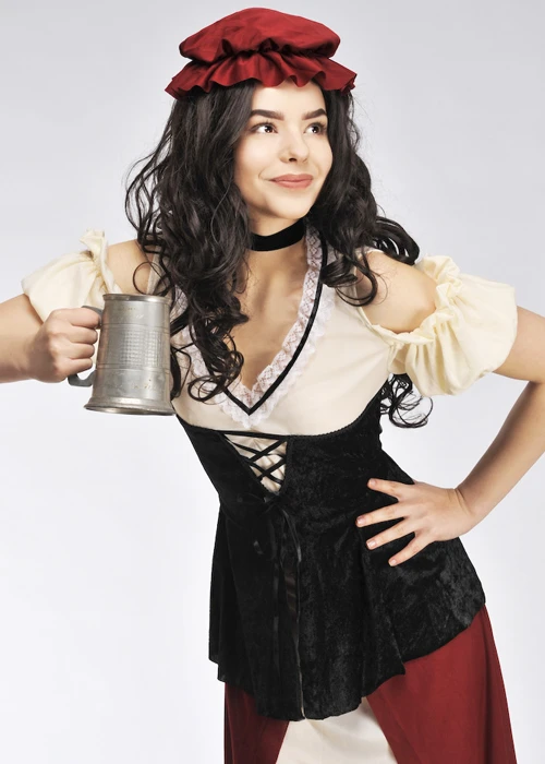 Womens Medieval Tavern Wench Costume 4 Womens Medieval Tavern Wench Costume - Image 2