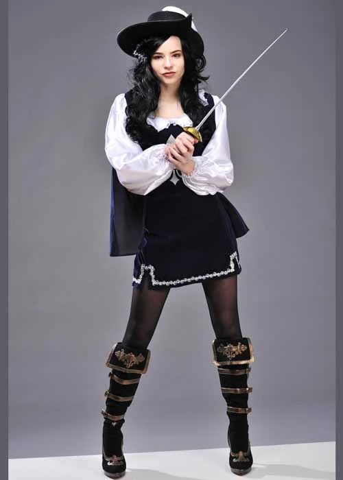 Womens Blue Musketeer Lady Costume 3 Womens Blue Musketeer Lady Costume