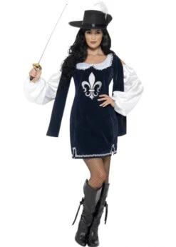 Womens Blue Musketeer Lady Costume 9 Womens Blue Musketeer Lady Costume -Halloween Fans Shop womens musketeer costume 02