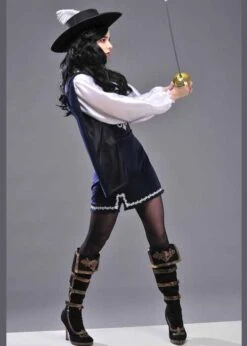 Womens Blue Musketeer Lady Costume 10 Womens Blue Musketeer Lady Costume -Halloween Fans Shop womens musketeer costume 03
