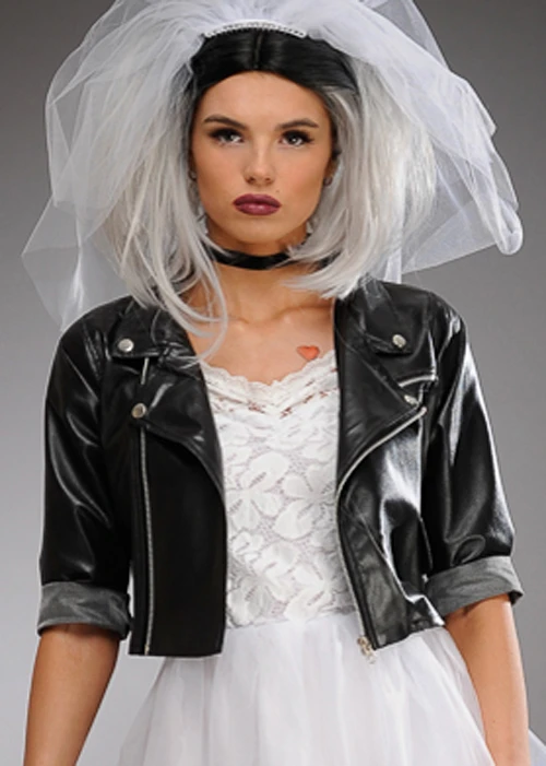 Womens Petite Bride Of Chucky Style Black Jacket 4 Womens Petite Bride Of Chucky Style Black Jacket - Image 2