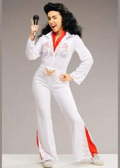 Womens Petite Size 1950s White Elvis Costume 6 Womens Petite Size 1950s White Elvis Costume -Halloween Fans Shop womens petite elvis costume 01