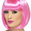 Womens Pink Bobbed Partyrama Wig 2 Womens Pink Bobbed Partyrama Wig -Halloween Fans Shop womens pink partyrama wig
