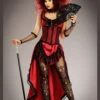 Womens Red Burlesque Showgirl Costume -Halloween Fans Shop womens red moulin rouge costume