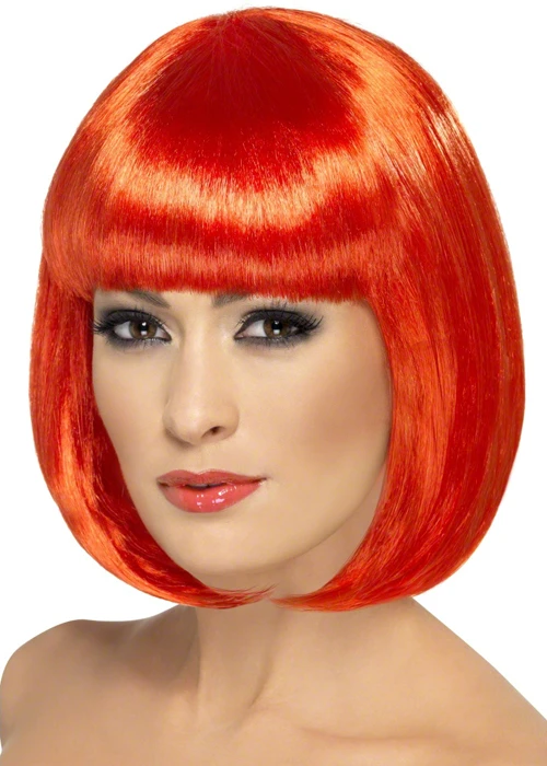 Womens Red Bobbed Partyrama Wig 3 Womens Red Bobbed Partyrama Wig