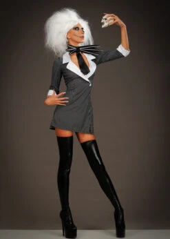 Womens Jack Skellington Style Halloween Costume 8 Womens Jack Skellington Style Halloween Costume -Halloween Fans Shop womens sexy jack skellington costume 02