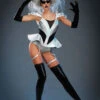 Womens Silver Space Girl Alien Costume -Halloween Fans Shop womens silver space alien costume