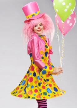 Womens Cute Spotty Clown Lady Costume 7 Womens Cute Spotty Clown Lady Costume -Halloween Fans Shop womens spotty clown costume 32882 01