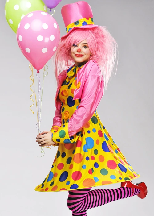 Womens Cute Spotty Clown Lady Costume 6 Womens Cute Spotty Clown Lady Costume - Image 4
