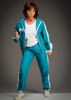 Womens Squid Game Style Green Tracksuit Costume