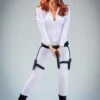 Womens Deluxe White Black Widow Style Costume -Halloween Fans Shop womens white black widow costume 5093