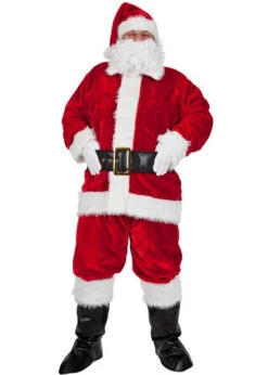 Adult Christmas Regal Plush Professional Santa Claus Suit